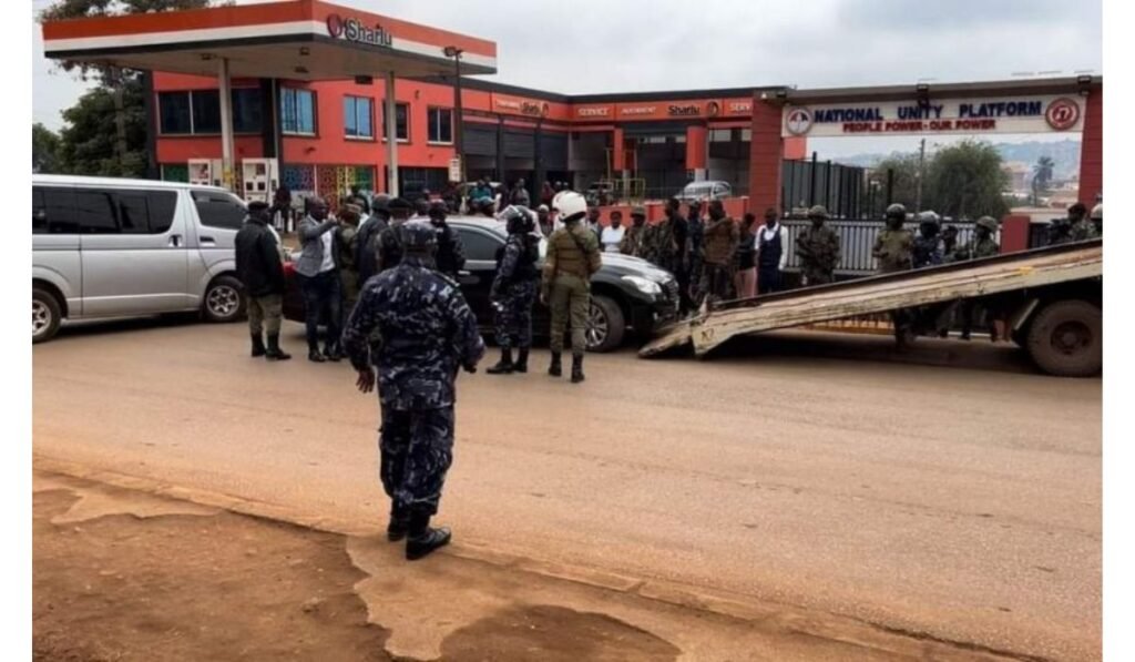 Ugandan opposition protest.