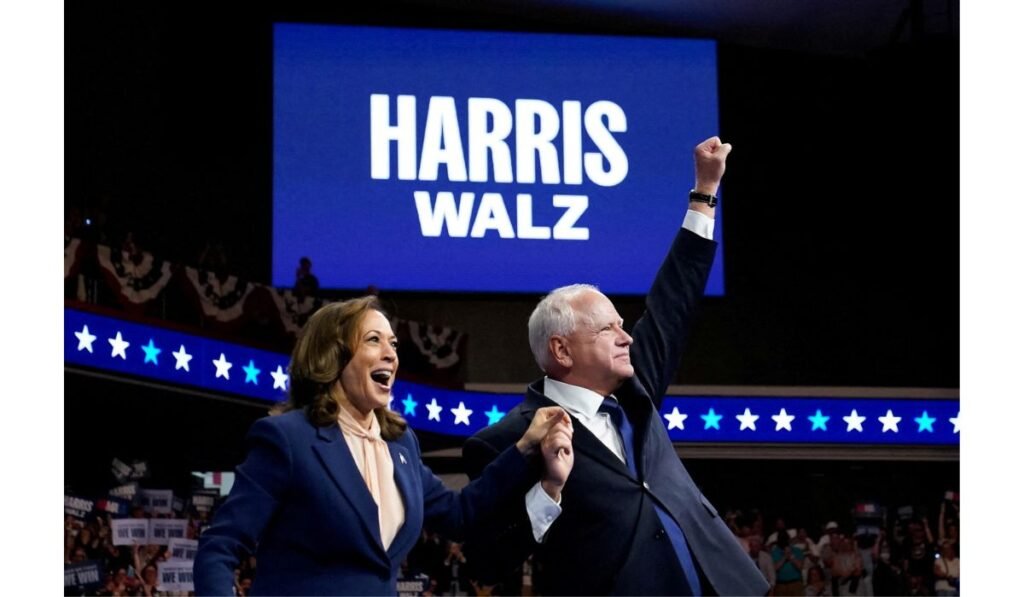 Tim Walz praises Harris